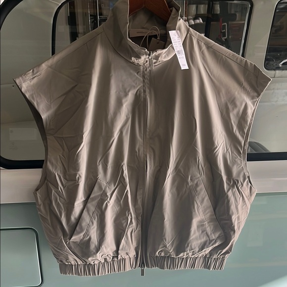 Essentials Light Gray Zip-Up Jacket - Picture 1 of 3